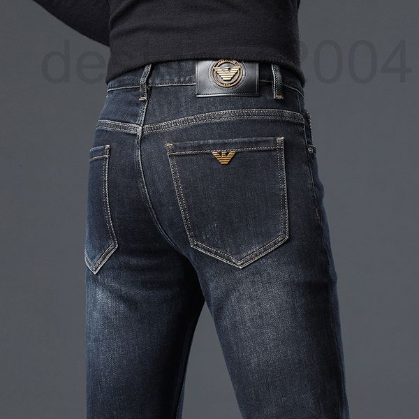 

men's jeans designer autumn 2022 thick boutique aj slim fit small feet elastic leisure trend hong kong version uzjw, Blue
