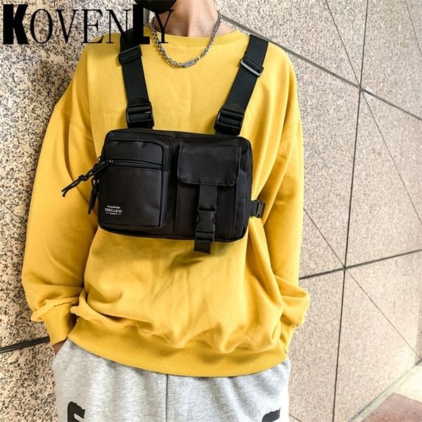 

evening bags canvas young men chest tacticl rig vest hip hop cell phone outdoor waist street style kanye 220829