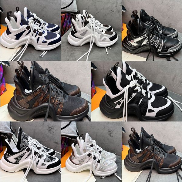 

2022 women men sneakers walking shoes trainers leather bow archlight lace above fashion reflective designer reflective mixed colors
