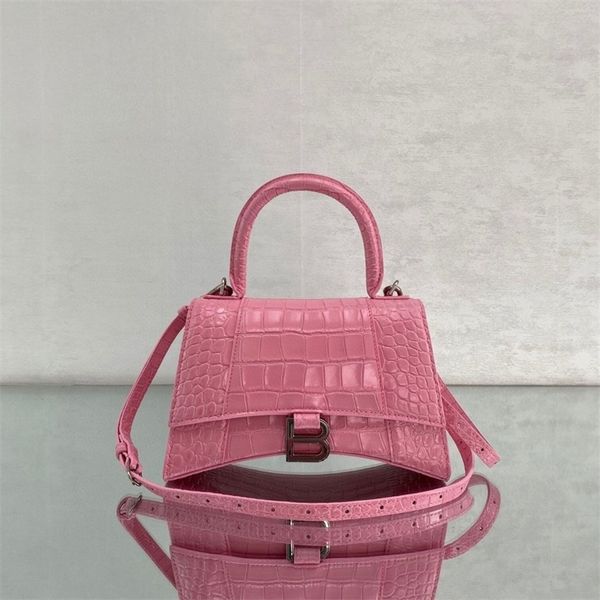

deaigner handbag balenciga bags leather women's 2022 early spring fashion versatile b home crocodile hourglass messenger b-shaped porta