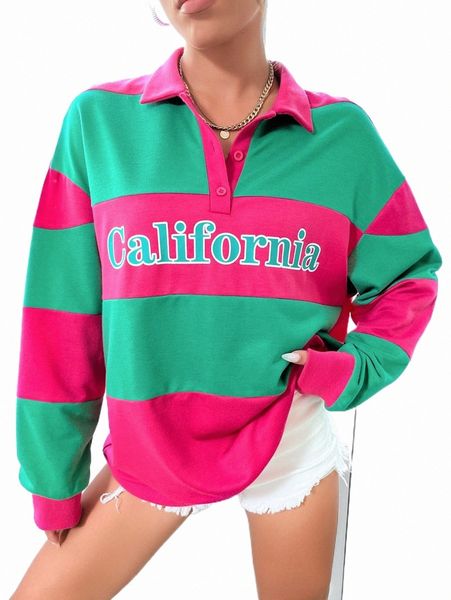 

women's hoodies & sweatshirts letter graphic colorblock sweatshirt a1z1#, Black