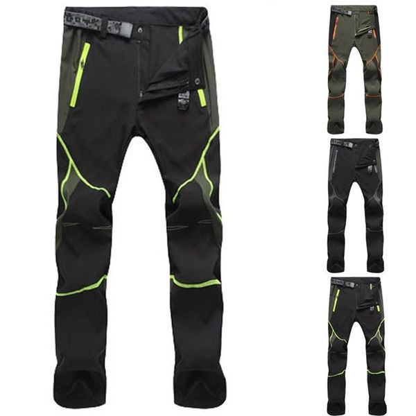 

men's pants men's pants quick drying outdoor color stitching mountain climbing pantalones men clothing windproof trousers pants fo, Black