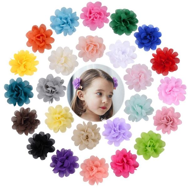 

hair clips barrettes baby girls alligator hairclips chiffon flower barrettes hair accessories for kids toddler infants t bdejewelry dhgh1, Golden;silver