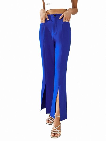 

women's suits & blazers split hem wide leg pants w352#, White;black