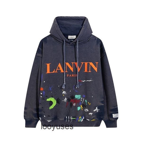 

hoodies print co women's sweaters designer graffiti galleryes streetwear autumn dept branded men's lanvin splash ink winter loose, Black