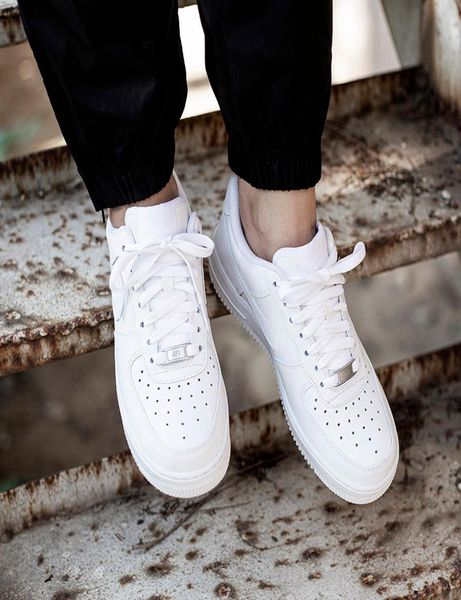 

airforce1 af1 men women casual shoes classic triple white black trainers sn