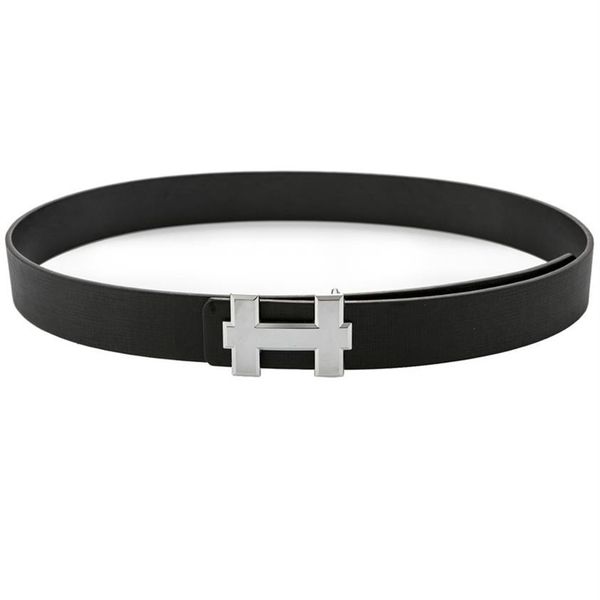

fashion belt genuine leather men belt h smooth buckle mens belts for women belt jeans cow strap gifts for men women198p, Black;brown