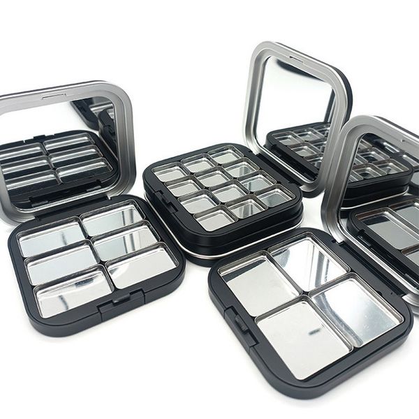 

empty magnetic beauty small compact make up palette with mirror for depositing eye shadow blush contour bronzer highlighter