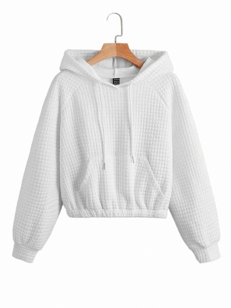 

women's hoodies & sweatshirts drop shoulder drawstring hoodie m9mj#, Black