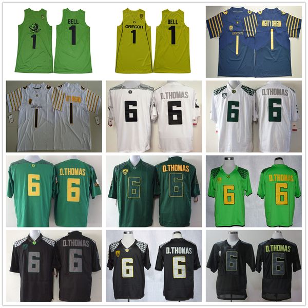 

ncaa college oregon ducks football jerseys 1 bell 6 de'anthony thomas jersey, Black