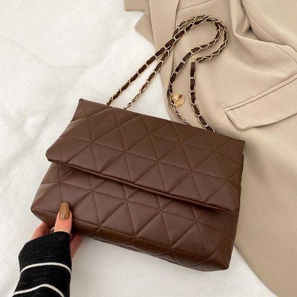 

evening bags plaid pu leather women shoulder bag chain strap crossbody for fashion designer handbags female messenger