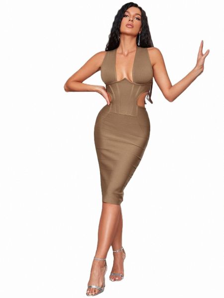 

casual dresses plunging neck crisscross backless bodycon dress c4lo#, Black;gray