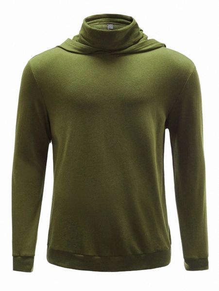 

men's hoodies & sweatshirts x klvn men solid turtleneck hoodie l9gs#, Black