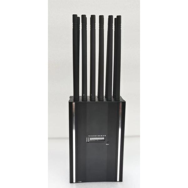

new mobile phone signal network device shiel d jam mer 2g 3g 4g 5g signal 2.4 5.2 5.8 wifi brok en detector 12 antenna, Silver