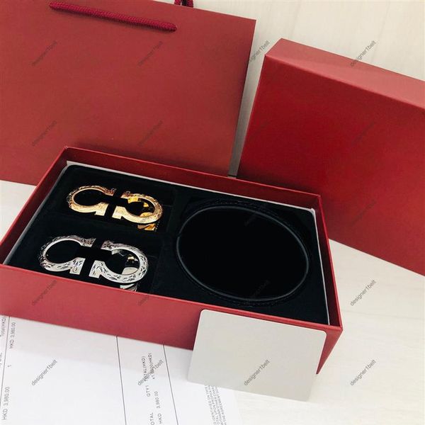 

high-end quality belt with whole set red box designer belts for mens and womens gift strap business beltss men women double buck298b, Black;brown