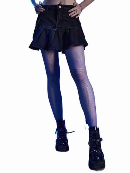 

others apparel romwe cyber luvr solid fishnet tights g1tb#, Black;white