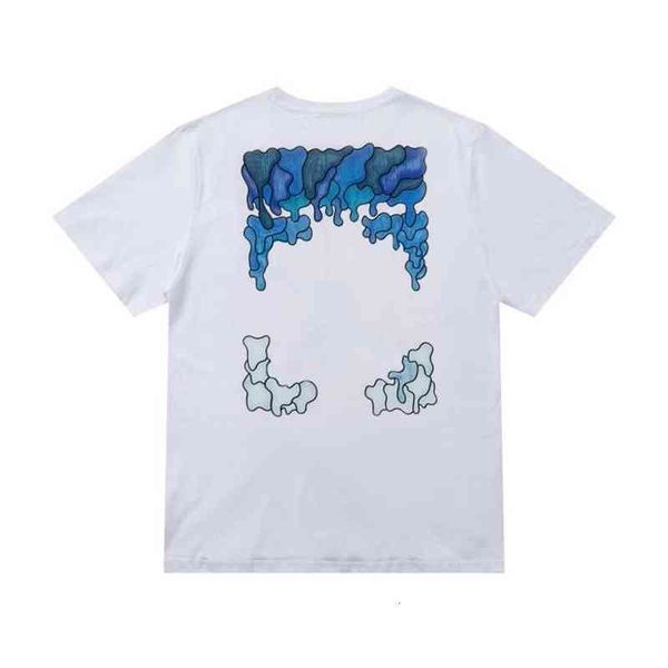 

brand designer fashion offs mens t shirts tees luxury t-shirt religious oils painting letter back arrows tshirts clothing loose cotton women, White;black