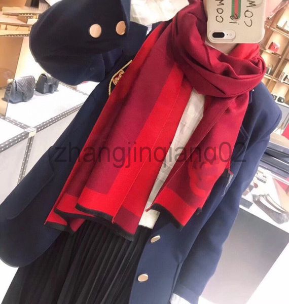 

designer cashmere head channel scarf woman mens lovers autumn winter soft thickened encrypted scarf black simple and generous red charming b, Blue;gray