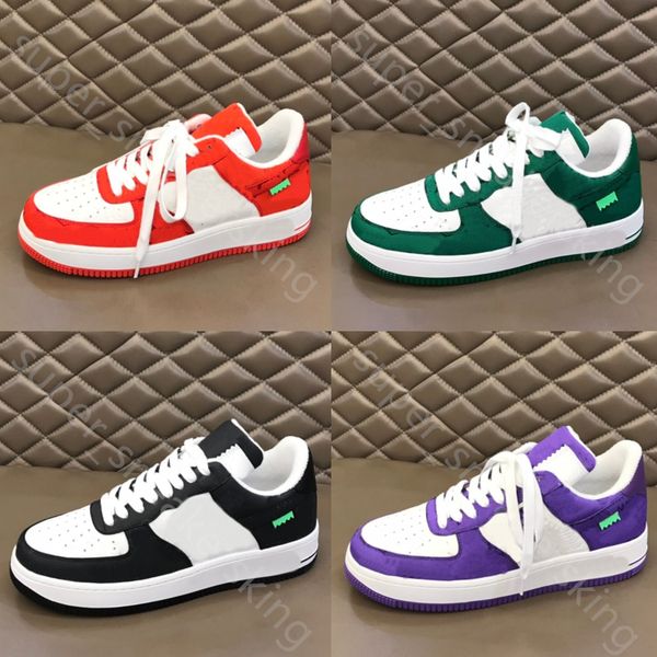 

2022 men joint sneakers designer casual shoes classic leather printing chaussures platform skateboarding sneaker with box size 38-46, Black