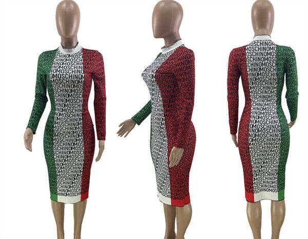 

fashion autumn winter soft cotton stretch black party dresses plus size skinny club warm maxi bandage bodycon dress letter handmade 0rog, Black;gray