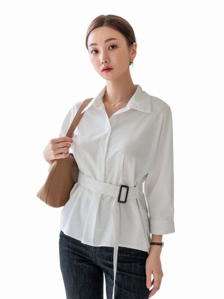 

women's blouses & shirts dazy half button buckle tie front shirt i5mc#, White