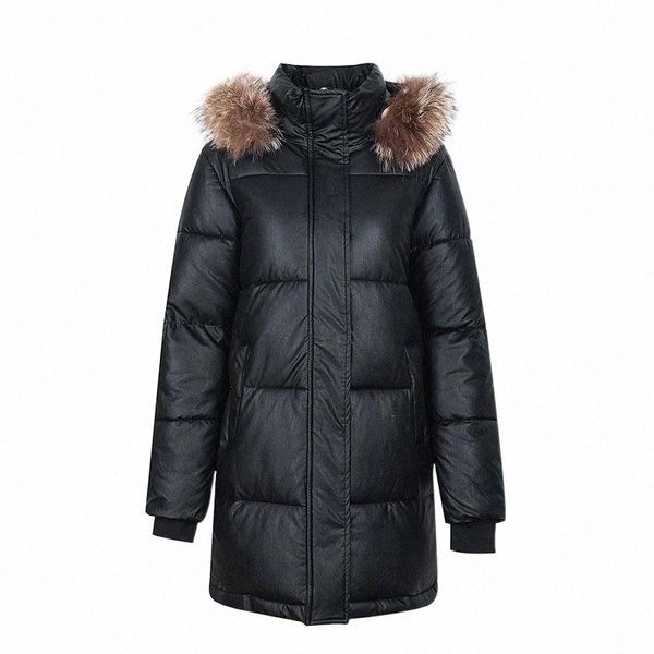 

women's down & parkas women's down & parkas 2021 winter woman big fur collar cotton puffer jacket women thick warm hoodies long co, Black