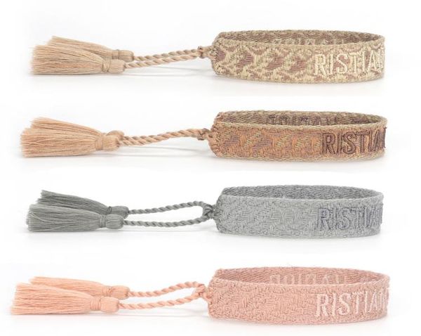 

jewelry bracelets handmade bangles signature embroidered color cotton brace, Black