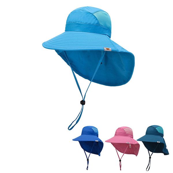 

caps hats wide brim children sun hat kids bucket cap summer beach girls travel outdoor fashion cute boy casual sun hats 220907, Yellow