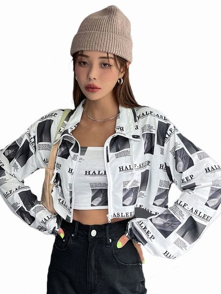 

two piece dress dazy slogan graphic drop shoulder crop jacket & tube s6cd#, White