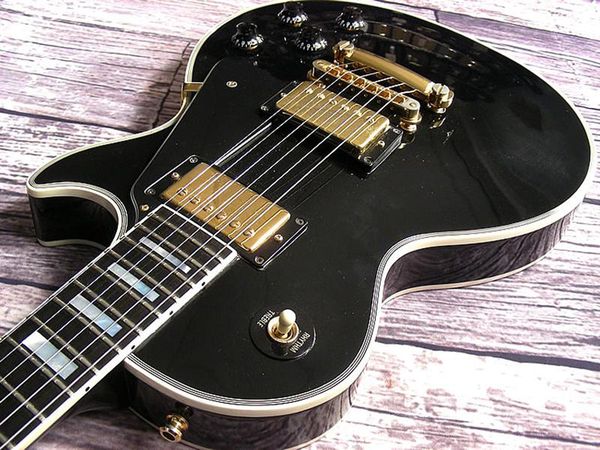 

custom quality electric guitar mother of pearl inlaybone nut small pin bridge