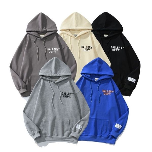 

trendy couples gallerydepts hoodies street letter printed men's women's loose casual jacket, Black