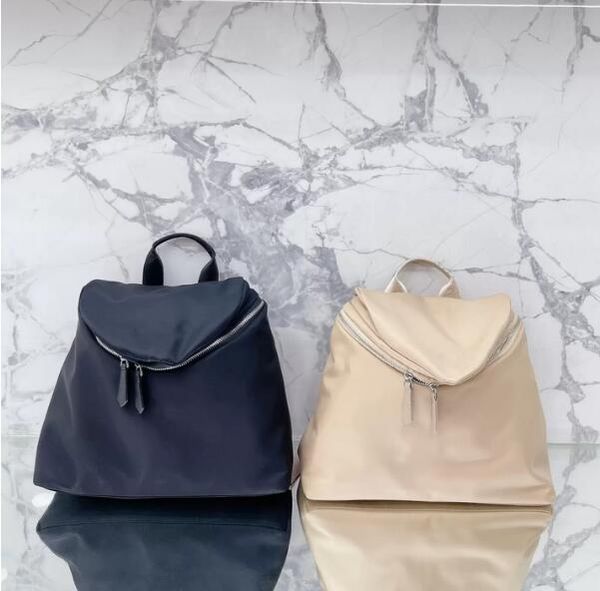 

backpack designer shoulder bags women men nylon handbags black hardware back khaki pack triangle sign metal zipper waterproof multi pockets