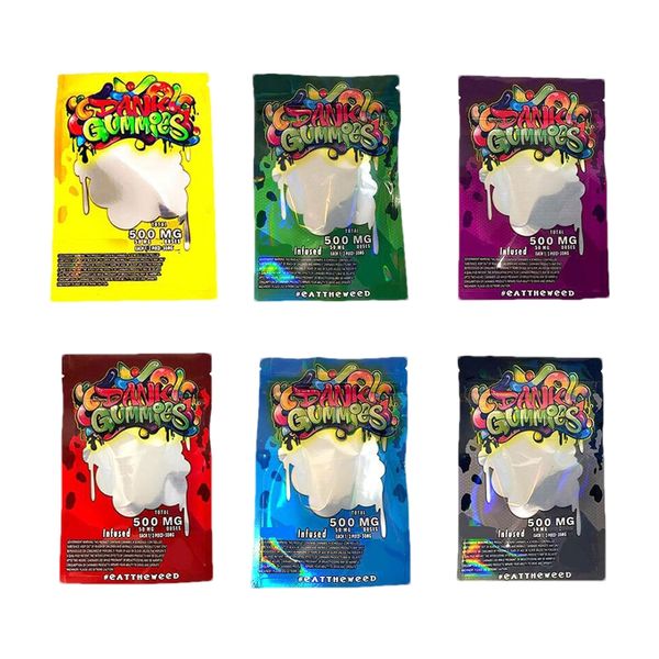 

empty dank gummies 500mg gummmies packaging bags empty edible package bag smell proof resealable zipper pouch packages candy mylar baggies