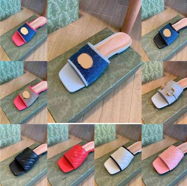 

sandals slippers women sandbeach 's designer classic shoes cattlehide fashion canvas double letter leisure slipper outdoor flat bottom, Black