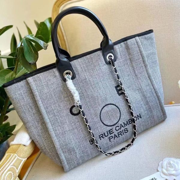 

luxury fashion women's handbags beach bags ch brand canvas embroidered label women packs evening bag classic big handbag designers larg
