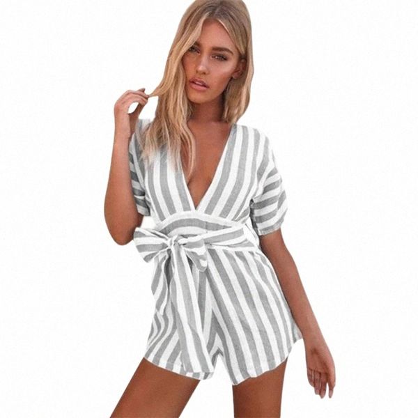 

women's jumpsuits & rompers women's jumpsuits & rompers sleeveless bandages backless stripe print jumpsuit romper women overalls f, Black;white