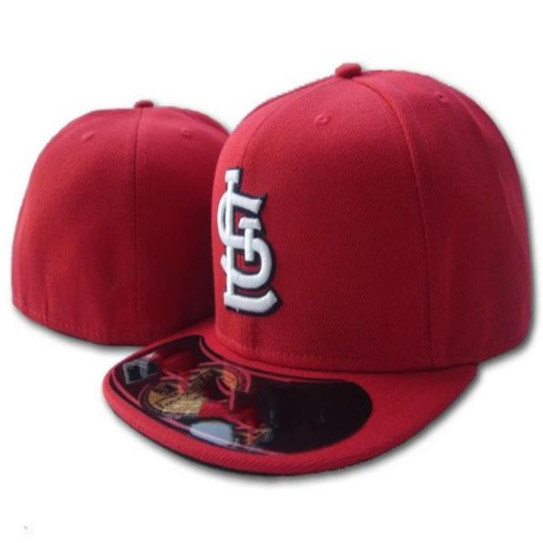 

2021 men's team baseball full closed caps red color white slc letter gorras bones men women casual outdoor sport flat fitted hats264r, Blue;gray