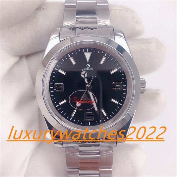 

luxury watch 2022 new 36mm black dial 124270 automatic movement mechanical sapphire glass montre de luxe wristwatch, Slivery;brown