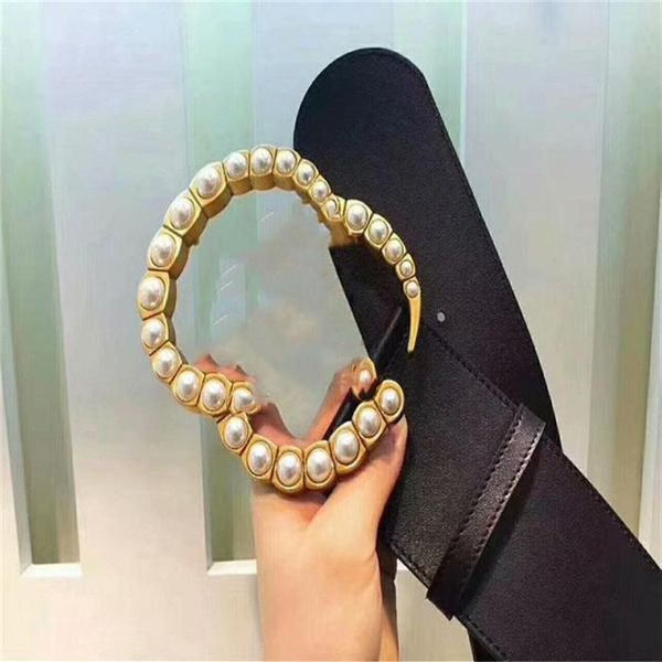 

belts womens belt mens belts leather black belts women snake big gold buckle men classic casual pearl belt ceinture white box 36 8594 w229g, Black;brown