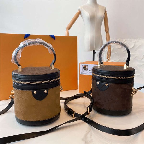 

luxurys vanity handbag letter printing mini bucket bag fashion contrast color cute girls crossbody bags 2 colors with box