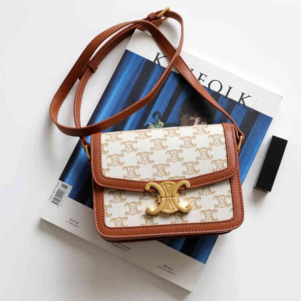 

bag celnes 2023 new canvas arc de triomphe small square bag laohua tofu fashion contrast single shoulder messenger female
