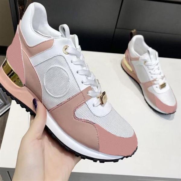 

2021new luxury leather casual shoes women designer sneakers genuine fashion mixed color original box274e