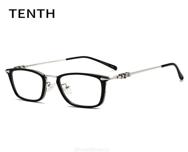 

2022 chrome men039s square mark myopia glasses heart carved blue light proo, Silver