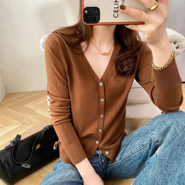 

new v-neck long sleeve sweater button cardigan ladies knit fashion cardigan for women autumn winter short crop top, White;black