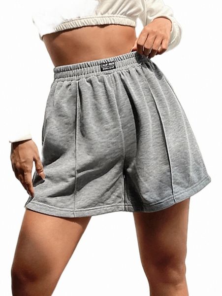 

women's shorts letter patched press crease shorts t70t#, White;black