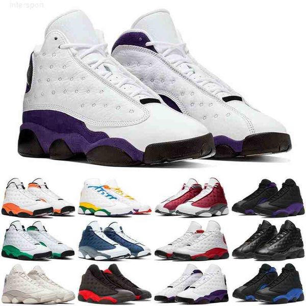 

13 13s men basketball shoes obsidian red flint court purple hyper royal gold glitter playground lucky green mens trainers sports for man