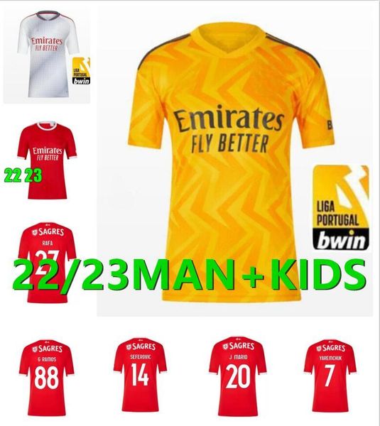 

soccer 21 22 23 fans player version benfica soccer jersey pizzi waldschmidt everton pizzi rafa darwin 2021 2022 home away men kids kit footb, Black;yellow