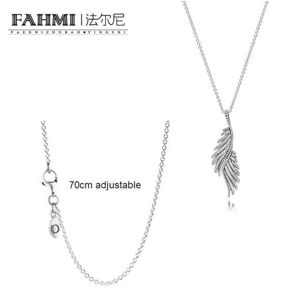 

fahmi 100% 925 sterling silver charm silver chain necklace necklace shimmering phoenix feather silver necklace pendant ladies jewe220g