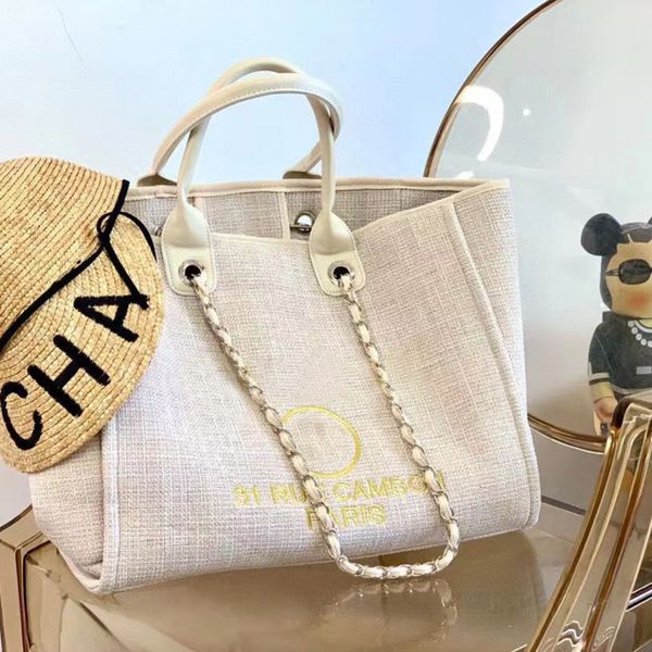 

fashion luxury women's handbags beach bags ch brand canvas embroidered label women evening bag big handbag designers classic large fema