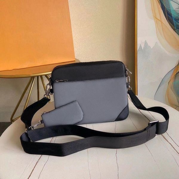

pochette trio mens messenger bag multi shoulder crossbody bags louise viuton vutton designer handbags clutch wallets card coin purse wallets